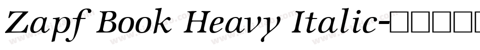 Zapf Book Heavy Italic字体转换